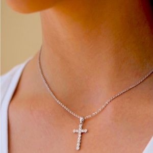 Touchstone crystal Petite Cross Necklace.